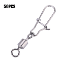 Miniatyrbillede 1 af 8: 50 STK 2# 4# 5# 6# 8# Fishing Connector Pin Bearing Rolling Swivel Rustfrit Stål