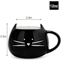 Miniatyrbillede 5 af 5: 2 stk. sødt kat kaffekop sæt keramisk killing te par kop til katteelskere 355 ml kat kop (sort & hvid)