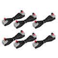 Miniatyrbillede 7 af 8: 10 par 12V han og hun DC strømstik adapter stik til tv-kamera sort og rød