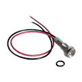 Miniatyrbillede 1 af 5: 3 x 6 mm LED metalindikatorlys vandtæt signalpilot instrumentbrætlampe 3V hvid