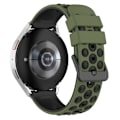 Miniatyrbillede 4 af 5: Garmin Venu 2 Plus / Venu Sq 2 20mm Blød Silikon Urrem Army Grøn & Sort