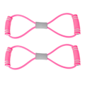 Miniatyrbild 1 av 8: 2st 8-format dragrep Bröstexpanderare elasticitetsbälte Stretching rem Yoga Fitness rosa