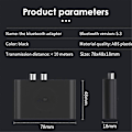 Miniatyrbillede 2 af 5: Bluetooth 5.3 Audio Receiver Jack Stereo Musik Trådløs Adapter