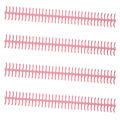Miniatyrbilde 8 av 8: 10 stk 34 hull bindersrygg i plast, avtakbare løse bladringer, 12 mm diameter, rosa
