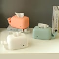 Miniatyrbillede 6 af 6: Tegneserie Hval Model Væv Boks Desktop Serviet Papir Opbevaring Tilfælde Ornament Håndværk Mobiltelefon Holder
