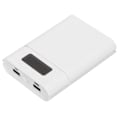Miniatyrbild 8 av 8: M09B 4x18650 Batterilagringsbox Micro Typ C Ingångsport Bärbar DIY Power Bank Kit Vit
