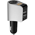 Miniatyrbild 2 av 5: Ny Mini USB Multi-Laddare USB-Laddare - 3 USB - 5V /3.6A - Voltmeterfunktion LED-Display Batteri - Universell Kompatibilitet (3usb) Silver