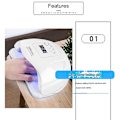 Miniatyrbilde 3 av 5: Sun X5 Plus LED Lampe 80 Watt Negletørker LCD-Skjerm 36 LED Negletørkerlampe for Herding av Gel Polish Bilsensor Timer Neglemanikyr EU Plugg