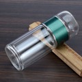 Miniatyrbillede 6 af 8: 280 ml te-vand-separationskop med dobbeltlagsisolering, gennemsigtig te-infuser-flaske til daglig grøn