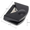 Miniatyrbilde 2 av 5: Papirhullmaskin, Avrundet Hjørnehullmaskin, Rund Hjørnehullmaskin, Plastmaskin Papirkutter, for DIY-prosjekter, Scrapbooking (Svart) stjernelys