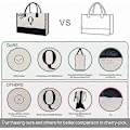 Miniatyrbillede 2 af 5: Personlig Strandtaske i Canvas med Initialer, Monogram Gave Tote Taske til Kvinder, F