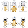 Miniatyrbilde 3 av 5: Badekararmatur Blandebatteri Dusjarmaturer Baderomsarmatur Varmt Kaldt Vann Solid Messing Blandebatteri Hull Blad Håndtak Blandebatteri