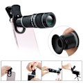 Miniatyrbillede 3 af 7: Bærbart Mini Monocular Telescope 18X Night Viewing med telefonklemme og stativ