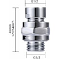 Miniatyrbilde 4 av 5: Kobling til dusjarm Dusjkobling Sviveladapter Justerbar dusjarmhodevinkel Kuleledd i G1/2 Krom Messing