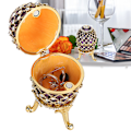 Miniatyrbild 8 av 8: Emaljerade ägg påskägg hantverk förgylld emalj målade metallprydnader heminredning