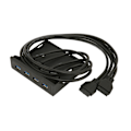 Miniatyrbilde 5 av 8: USB frontpanel 4 porter USB 3.0 dobbel 19 pins stabil overføringsstøtte Hot Plug 3,5 tommers frontpanel for datamaskindeksel