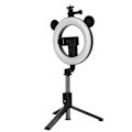 Miniatyrbillede 3 af 8: Trådløs Bluetooth Selfie Stick Ring Light Mount Foldbar Tripod Stativ Desktop Selfie Stick
