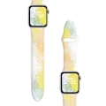 Miniatyrbillede 1 af 5: Blomstertrykt Smartwatch-bånd erstatning blød silikone sportsurrem til Iwatch 7 Series Maple Color 38/40/41MM