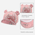 Miniatyrbild 4 av 5: Bomulls babyhatt flicka pojke barn solhatt justerbar sommar höst gul