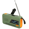 Miniatyrbild 7 av 8: Handvev solradio LCD-skärm 3 laddningslägen Stöd DAB FM BT Bärbar nödväderradio för utomhusresor