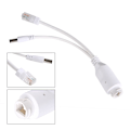 Miniatyrbillede 3 af 8: 24V vandtæt IP-kamera Power Over Ethernet Adapter POE Kabel Splitter Injector White