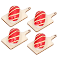 Miniatyrbillede 5 af 8: Laks Sushi Legetøj Kunstig Simulation Dekorativ Rekvisit Madprøve til Dukkehus Bageri Restaurant