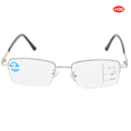 Pikkukuva 2 / 8: Metalliset Multifocal-väsymystä lievittävät lukulasit Blue Rays Presbyopic -lasit 150 hopea