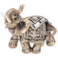 Miniatyrbillede 3 af 8: Elefant Statue Figur Figur Feng Shui Resin Dyre Ornament Kunst Håndværk Desktop Dekoration Guld M 10x5x10cm