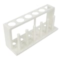 Miniatyrbilde 3 av 8: 2 stk 6 hull 6 søyler testrørstativ hvit plast sentrifugerørholder Labrekvisita