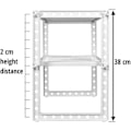 Miniatyrbilde 2 av 5: Oppbevaringshylle under vasken, utvidbar hylleorganisator for kjøkken, bad, soverom, stue, justerbar lengde 38-70 cm, lastekapasitet 14 kg (hvit)