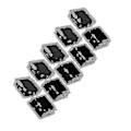 Miniatyrbillede 1 af 2: 20 Stk. Plastik Firkantrørs Koblingshætte Prop 40 mm X 40 mm Sort