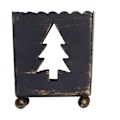 Miniatyrbilde 8 av 8: 2 stk lysestake svart solid holdbar premium jern enkel unik design sikker stabil lysestake for bord peis svart tre