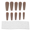 Miniatyrbillede 2 af 8: 10 stk. Lang kiste blanke falske negle kunstig tryk på fuld dækning Falske spidser Negle Manicure tilbehør til kvinder pigerN5355-06