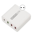 Miniatyrbilde 8 av 8: WLX A6 USB C vegglader 53W 4 USB ladeporter QC 3.0 PD 20W hurtig vegglader for iPhone nettbrett øretelefon 100-240V EU-plugg