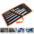Miniatyrbilde 6 av 8: 6 stk/sett Dodecagon Box End Wrench 45 # Stål Forlenge Dobbelthode Pentalobe Spanner Auto Repair 8-21mm