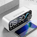 Miniatyrbild 3 av 3: Bluetooth Högtalare Väckarklocka Radio med Nattlampa för iPhone och Android - LED-Display (Vit)
