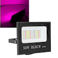 Miniatyrbillede 8 af 8: LED-projektør i aluminiumshus med hærdet glas lampeskærm IP66 vandtæt RGB-projektør 85‑265V