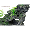 Miniatyrbillede 3 af 4: Miniature akvarium Mountain View Sten ornament, bryotree HULE LANDSKAB Kunstig akvariedekoration, (Oliven Sort)