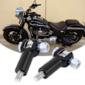 Miniatyrbillede 3 af 8: 1 par passagerfodstøtte-støttebeslag Clevis-sæt til Softail 2000-2006 sort