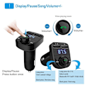 Pikkukuva 4 / 4: FM-autovastaanotin X8 Bluetooth musiikin suoratoistoon ja Hands Free Black