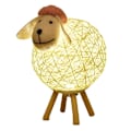 Miniatyrbillede 2 af 5: Rattan Fåresenglampe - Sød Natlampe til Børn - Soveværelse, Børneværelse, Stue - USB-kontakt - Lille