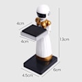 Miniatyrbild 2 av 3: Resin Staty Stand Display Rack för förvaring av watch , skrivbordsdekoration för hemmakontor - Vit (1 st)