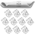Miniatyrbild 1 av 4: Servettringar silver, 10 stycken ihåliga metallservettringar, universell servettringsset, servetthållare