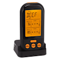 Miniatyrbilde 4 av 8: EN2010 1 Trådløs dobbel probe termometer Kjøkken kjøtt termometer Digital grill termometer Svart med oransje bakgrunnsbelysning
