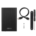 Miniatyrbillede 1 af 8: 2,5-tommer SATA USB 3.0 bærbar 7-9,5 MM harddisk SSD-kabinet eksternt bærbar disk-etui (sort)