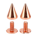 Miniatyrbild 3 av 8: 100 set spikade koner spik nitar hög hårdhet metallplätering roséguld skruv bak nitar spikar kit för DIY kläder skor 7x10mm