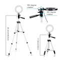 Miniatyrbilde 7 av 8: 5,7 tommers dimbar LED-ringlys med justerbart stativ Live Fill Light Telefon Btacket Tilbehør