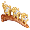 Miniatyrbillede 6 af 8: Elefant Statue Skulptur Innovativ Syntetisk Resin Ornamenter Desktop Møblering Guld