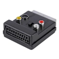 Miniatyrbild 3 av 5: Omkopplingsbar Scart Hane till Hona S-Video 3 RCA Ljudadapter