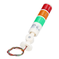 Miniatyrbillede 3 af 8: BERM Signaltårn Altid Lys 3 Farve LED Lys Foldbar Advarselsanordning med Summer AC220V